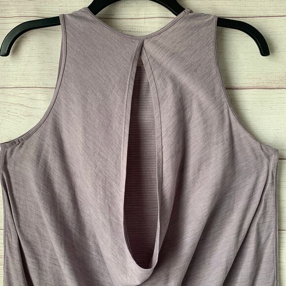 Lululemon Low Key Tank Top Heathered Dusty Dawn Open Back Keyhole - Picture 5 of 10